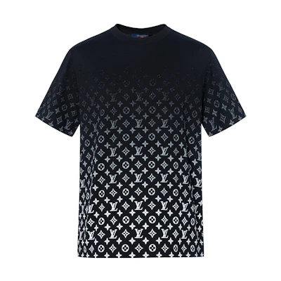 Louis Vuitton Logo Gradient Print Crewneck T-Shirt Black 1A89Z0