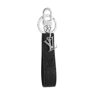 LOUIS VUITTON Logo Keychain Black for Men. M01298