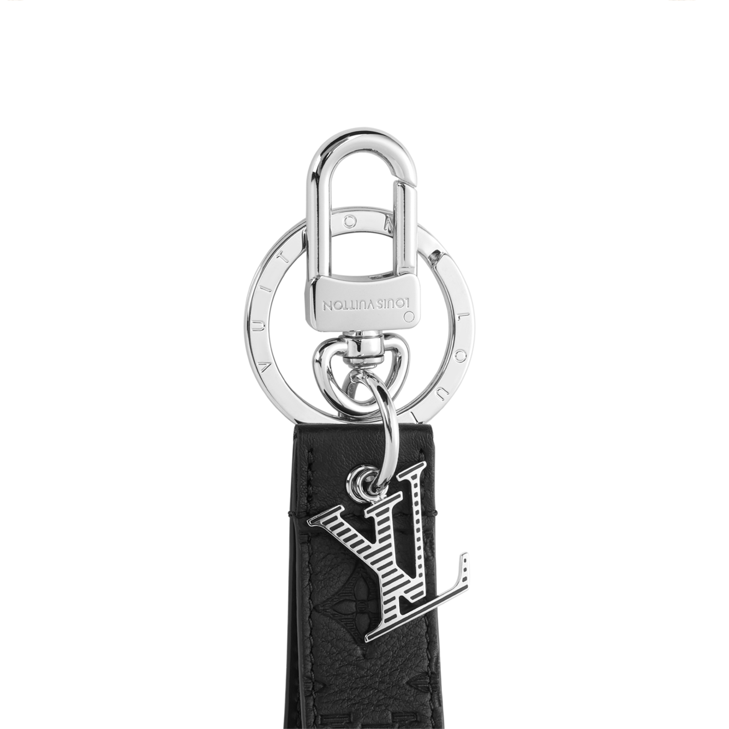 LOUIS VUITTON Logo Keychain Black for Men. M01298 圖 4