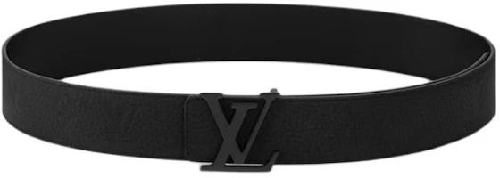 Louis Vuitton Logo Leather Belt Mens Black 4CM Wide M4487U Louis Vuitton Logo Leather Belt Mens Black 4CM Wide M4487U