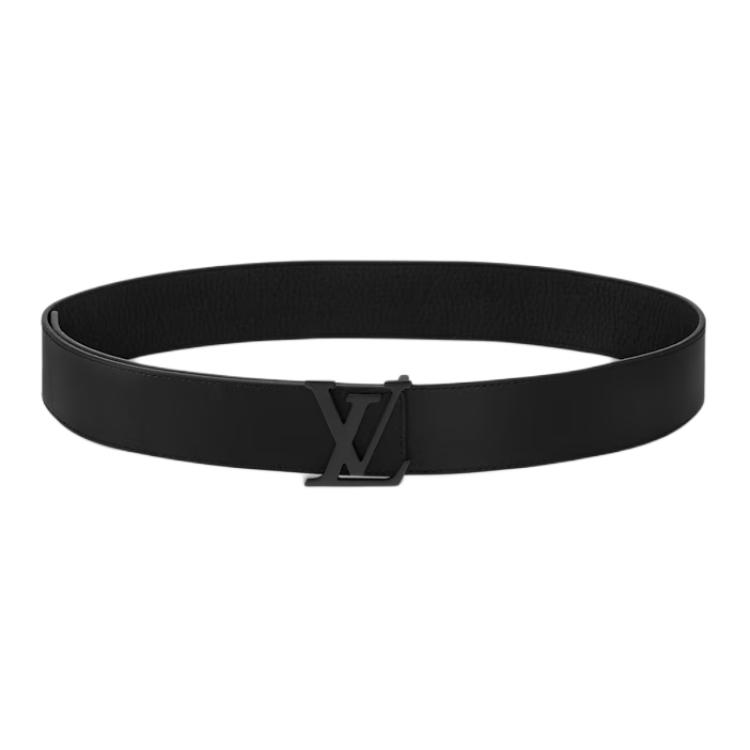 Lookbook 路易威登男士黑色皮带4CM宽LOGO腰带 M4487U