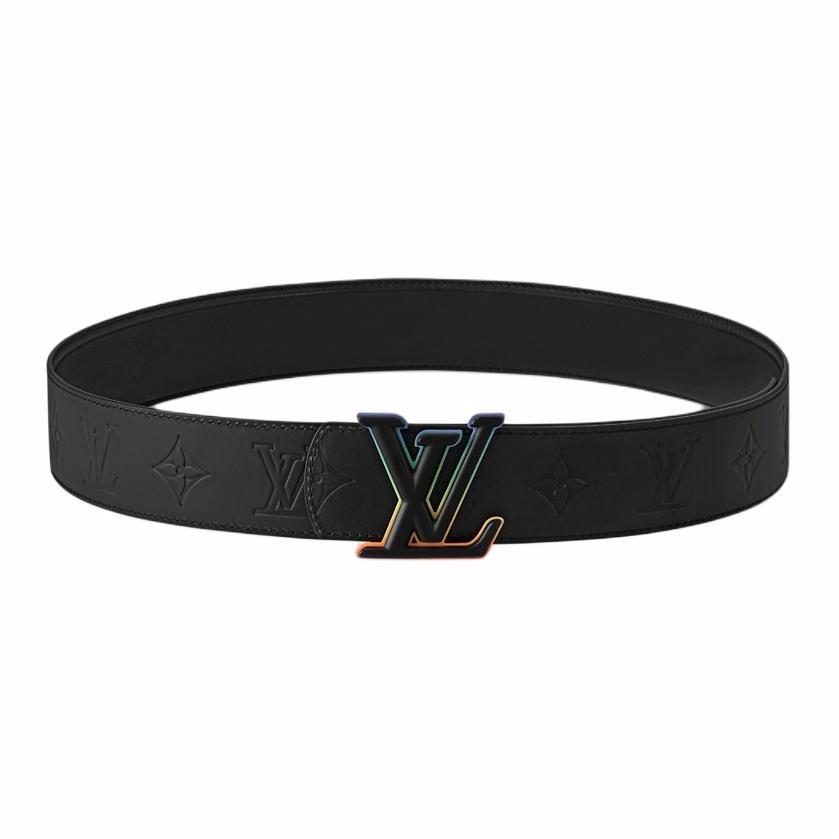Louis Vuitton Logo Leather Belt with Metal Hardware Black 4CM . M8933 圖 2