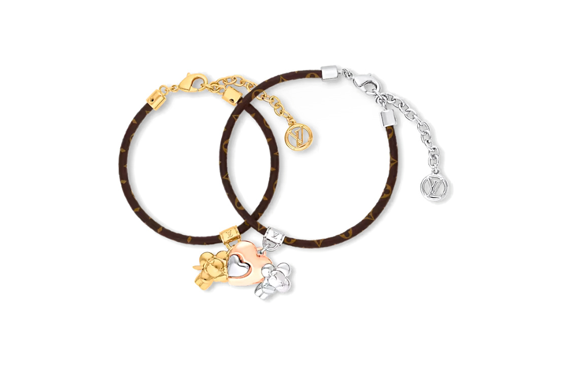 LOUIS VUITTON Logo Metal Coated Canvas Bracelet Unisex Couples Multi-Color M8424Z 圖 2