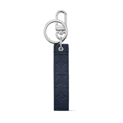 LOUIS VUITTON Logo Metal Keychain for Men - Blue. M01945