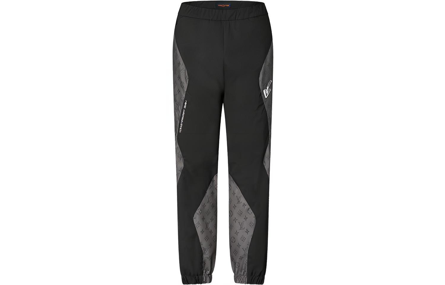 Order Louis Vuitton Joggers Negros de Punto con Paneles y Logo Cintura Elástica 1A9GXM
