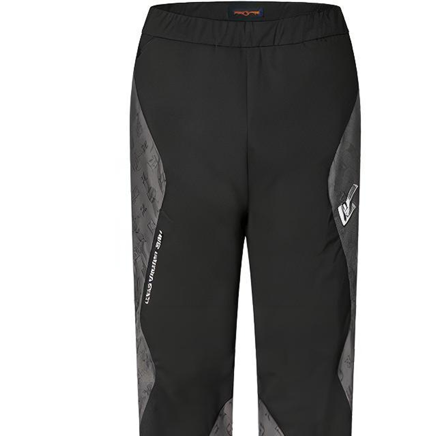 Sizing Louis Vuitton Joggers Negros de Punto con Paneles y Logo Cintura Elástica 1A9GXM