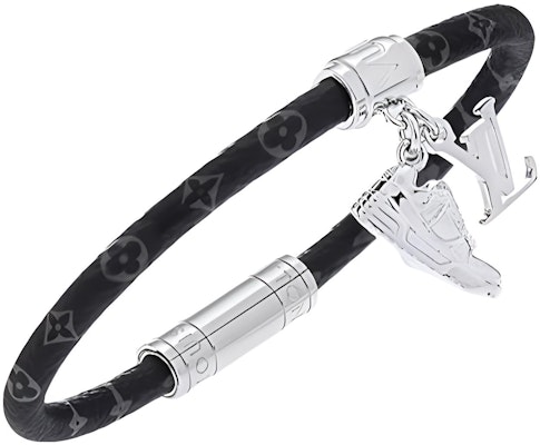 路易威登黑色Logo印花情侣款手链 M8343E Buy 路易威登黑色Logo印花情侣款手链 M8343E