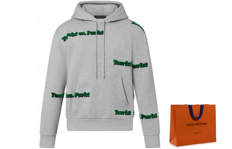 Sizing Sudadera Gris Clásica con Logo Estampado LOUIS VUITTON para Hombre. 1A97AJ