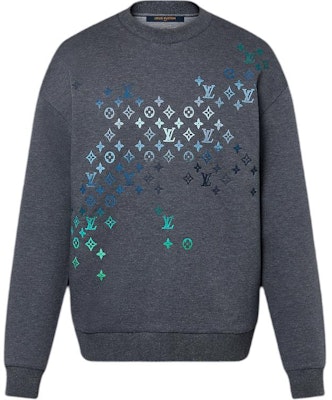 路易威登標誌印花長袖圓領灰色男士運動衫 1AFVIQ Buy 路易威登標誌印花長袖圓領灰色男士運動衫 1AFVIQ
