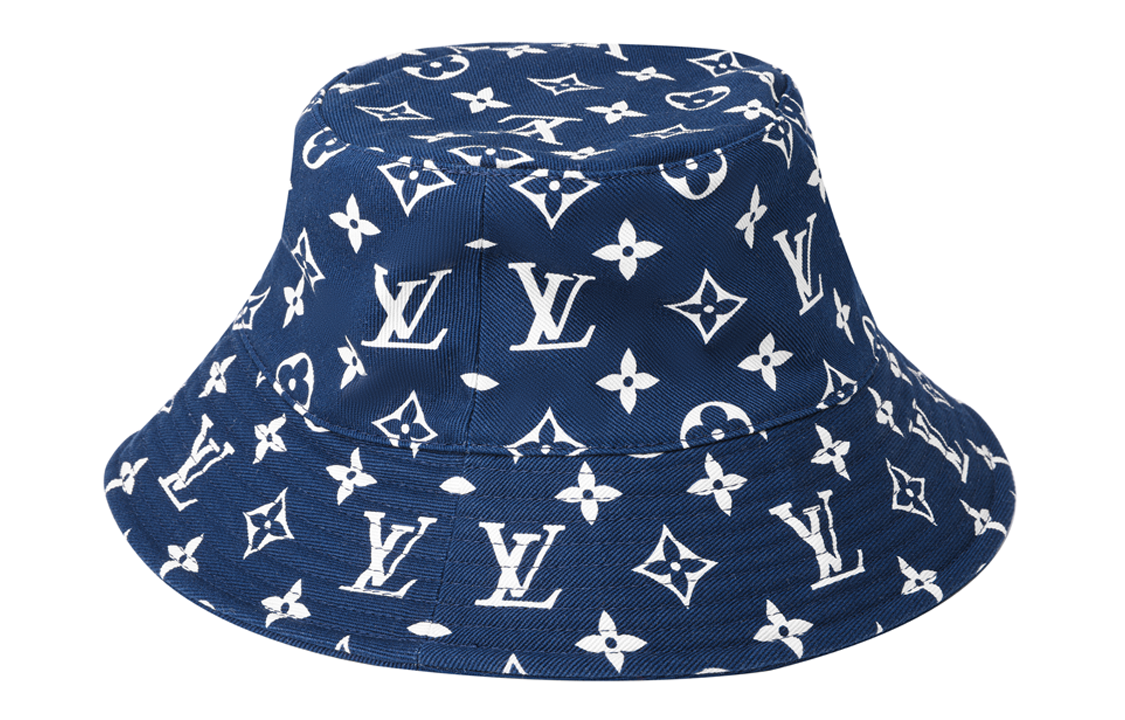 Louis Vuitton Logo Print Denim Bucket Hat Unisex M76231+M76230 圖 2
