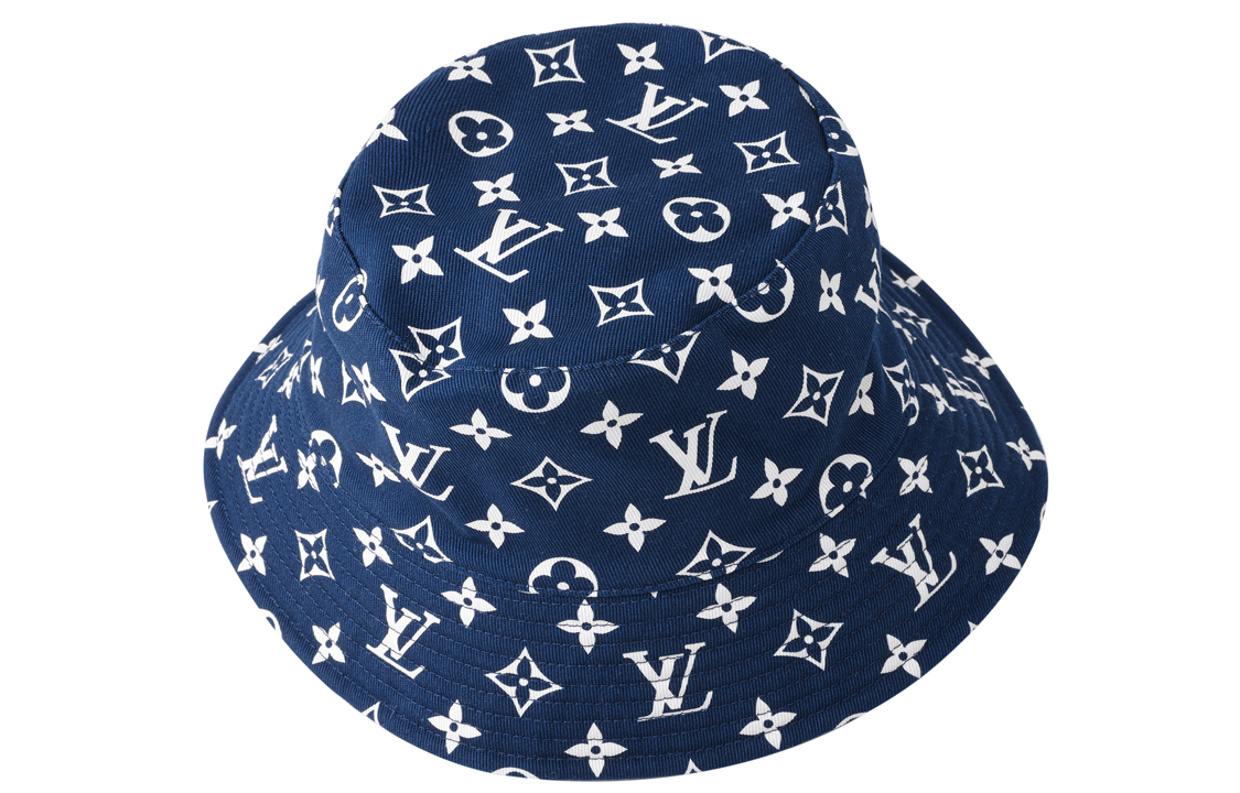 Louis Vuitton Logo Print Denim Bucket Hat Unisex M76231+M76230 圖 4