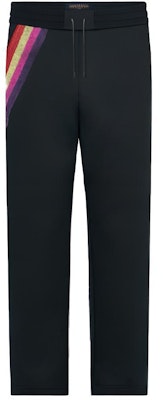 루이비통 로고 프린트 드로스트링 니트 트랙팬츠 블랙 1A53OJ Order 루이비통 로고 프린트 드로스트링 니트 트랙팬츠 블랙 1A53OJ