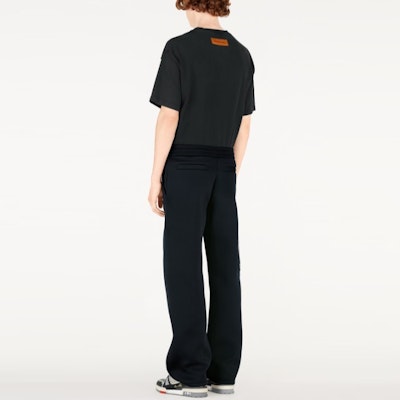 루이비통 로고 프린트 드로스트링 니트 트랙팬츠 블랙 1A53OJ Shop 루이비통 로고 프린트 드로스트링 니트 트랙팬츠 블랙 1A53OJ