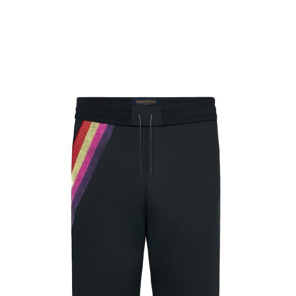 Details for 루이비통 로고 프린트 드로스트링 니트 트랙팬츠 블랙 1A53OJ