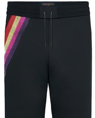 루이비통 로고 프린트 드로스트링 니트 트랙팬츠 블랙 1A53OJ Details for 루이비통 로고 프린트 드로스트링 니트 트랙팬츠 블랙 1A53OJ