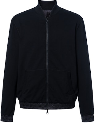 路易威登Logo印花可翻轉拉鍊外套黑色外套 1AAT6Q Order 路易威登Logo印花可翻轉拉鍊外套黑色外套 1AAT6Q