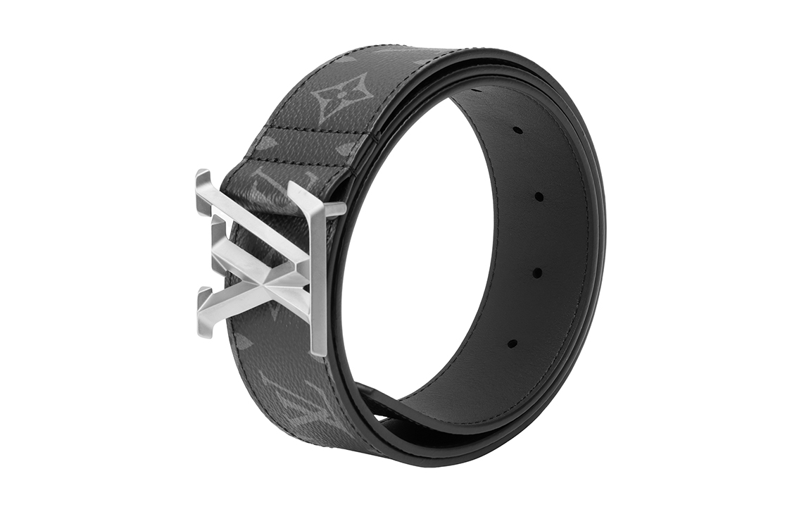 Details for Cinturón de Cuero Liso Negro Louis Vuitton con Logo 4cm Accesorio de Moda M0607