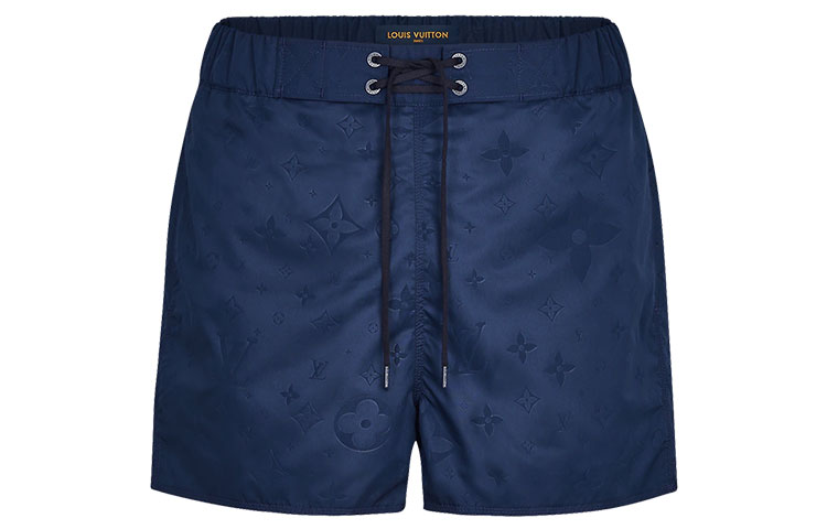 LOUIS VUITTON Logo Printed Casual Pocket Shorts Blue Unisex 1A5D60