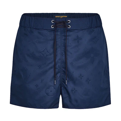 LOUIS VUITTON Logo Printed Casual Pocket Shorts Blue Unisex 1A5D60