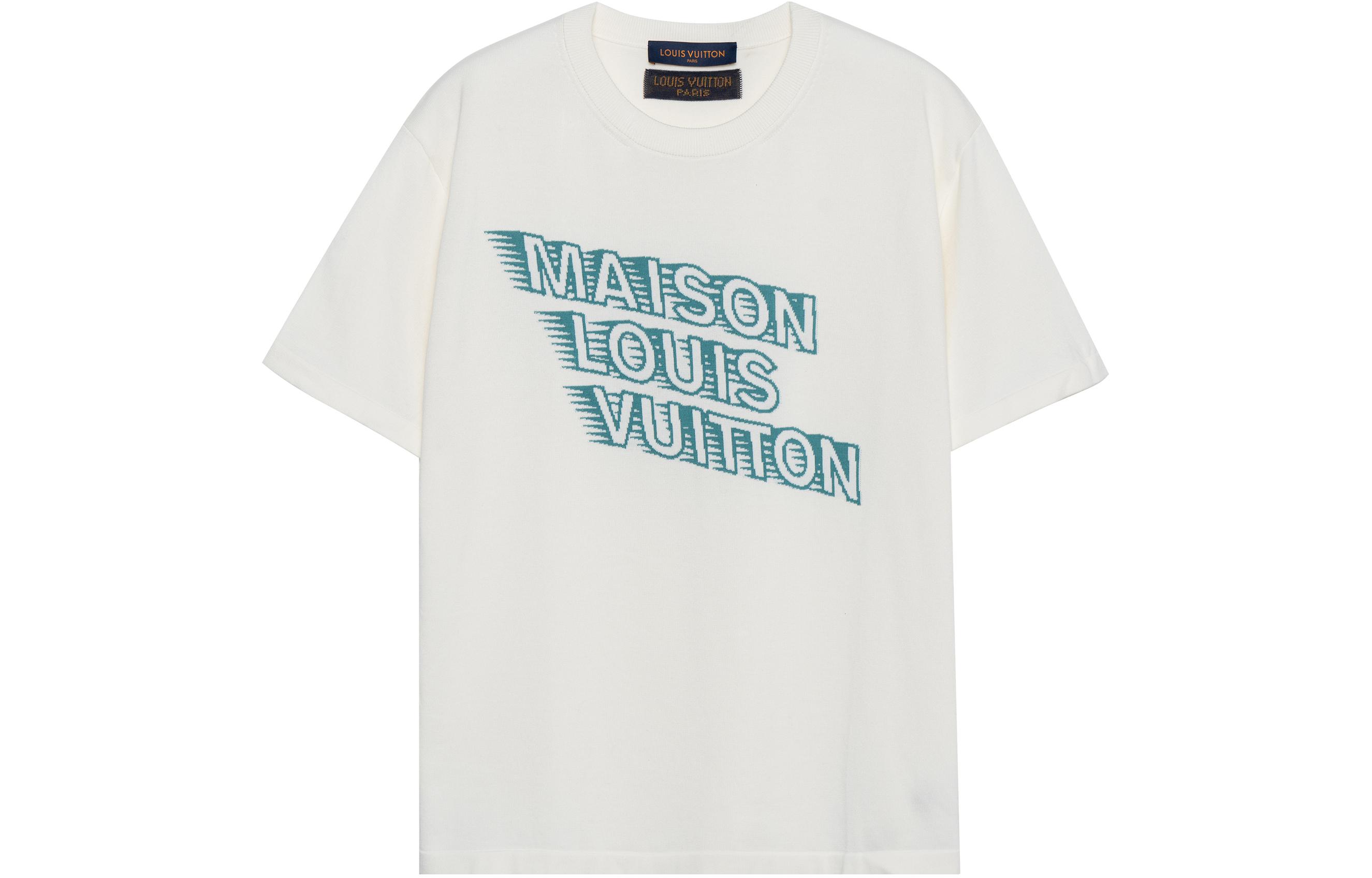 LOUIS VUITTON Logo Printed Crewneck Short Sleeve T-Shirt Beige . 1A99ZS