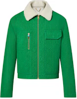 Louis Vuitton Logo Printed Green Casual Utility Workwear Jacket 1A96UC Louis Vuitton Logo Printed Green Casual Utility Workwear Jacket 1A96UC