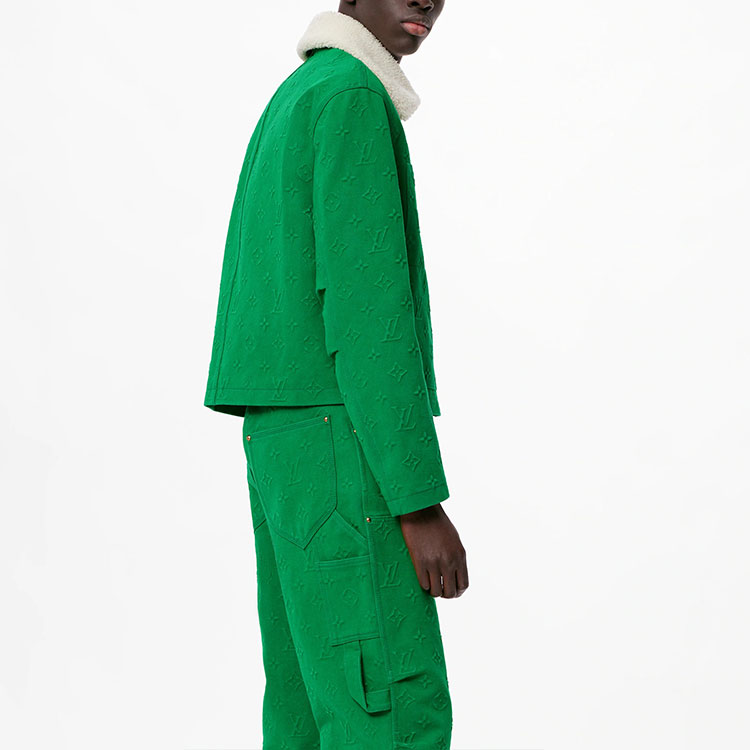 Purchase ルイ・ヴィトン ロゴプリント グリーン カジュアル ユーティリティ ワークウェア ジャケット 1A96UC