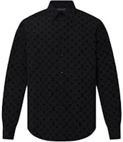 LOUIS VUITTON Logo Printed Long Sleeve Shirt Black 1A979D LOUIS VUITTON Logo Printed Long Sleeve Shirt Black 1A979D