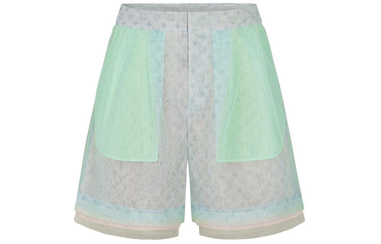 Order 루이비통 로고 프린트 실크 쇼츠 틸 1A7R8I