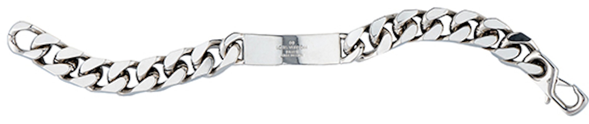 루이비통 로고 실버 쿠반 체인 메탈 팔찌 남성용. M00855 Purchase 루이비통 로고 실버 쿠반 체인 메탈 팔찌 남성용. M00855