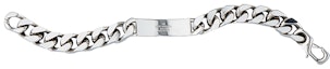 Purchase 루이비통 로고 실버 쿠반 체인 메탈 팔찌 남성용. M00855