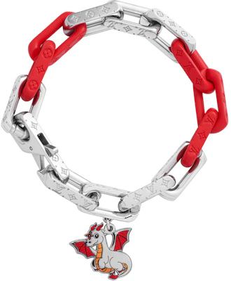 LOUIS VUITTON Logo Silver Metal Resin Bracelet Men’s Silver/Red M1262M Buy LOUIS VUITTON Logo Silver Metal Resin Bracelet Men’s Silver/Red M1262M