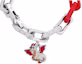 Lookbook LOUIS VUITTON Logo Silver Metal Resin Bracelet Men’s Silver/Red M1262M