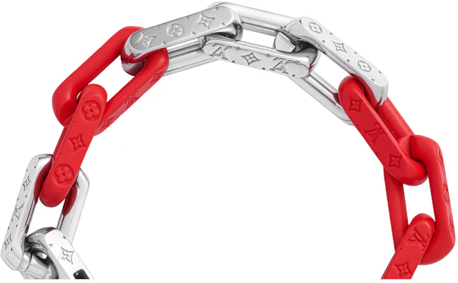 LOUIS VUITTON Logo Silver Metal Resin Bracelet Men’s Silver/Red M1262M Purchase LOUIS VUITTON Logo Silver Metal Resin Bracelet Men’s Silver/Red M1262M