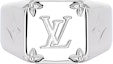 Buy Anillo de Hombre Louis Vuitton Logo Grabado en Metal Plateado. M62488