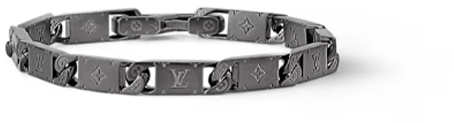 LOUIS VUITTON Logo Steel Bracelet for Men Grey m1557m Order LOUIS VUITTON Logo Steel Bracelet for Men Grey m1557m