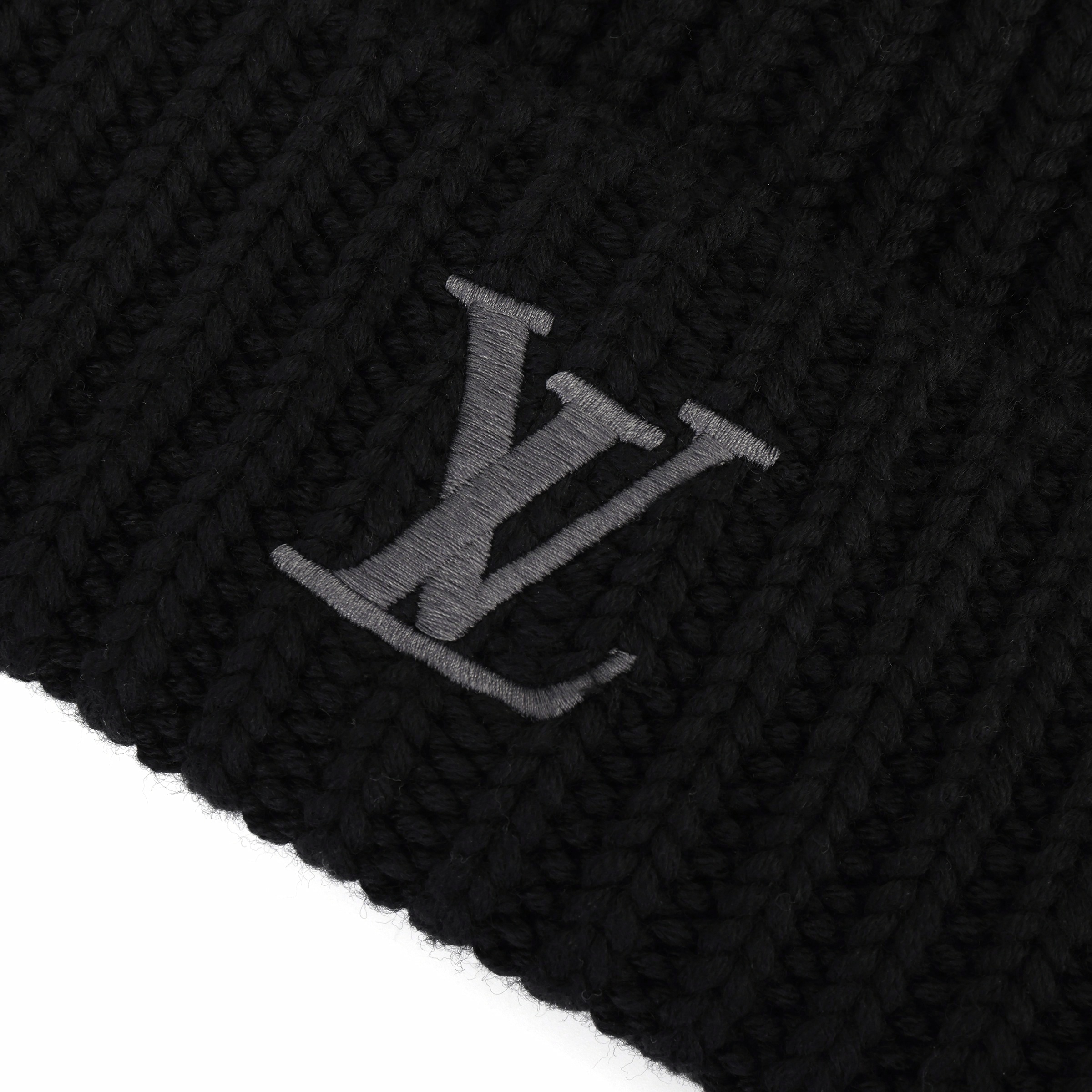 Purchase 루이비통 로고 울 니트 비니 블랙 남성용. M77277