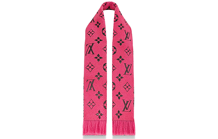 Louis Vuitton Logomania Shine Dual Sided Wool Scarf Unisex Pop Red M76070 圖 2