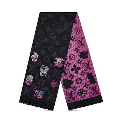 Louis Vuitton Logomania Superstition Zodiac Wool-Silk Scarf Unisex M71578