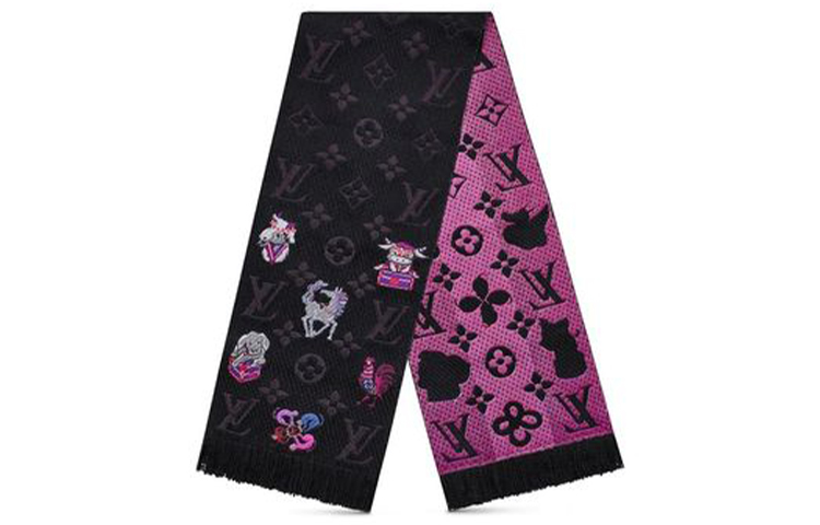 Louis Vuitton Logomania Superstition Zodiac Wool-Silk Scarf Unisex M71578 圖 2