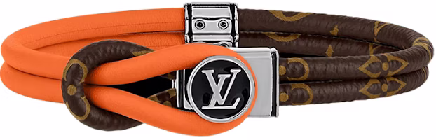 Louis Vuitton Loop It Monogram Engraved Bracelet Orange/Brown Unisex. M8091D Louis Vuitton Loop It Monogram Engraved Bracelet Orange/Brown Unisex. M8091D