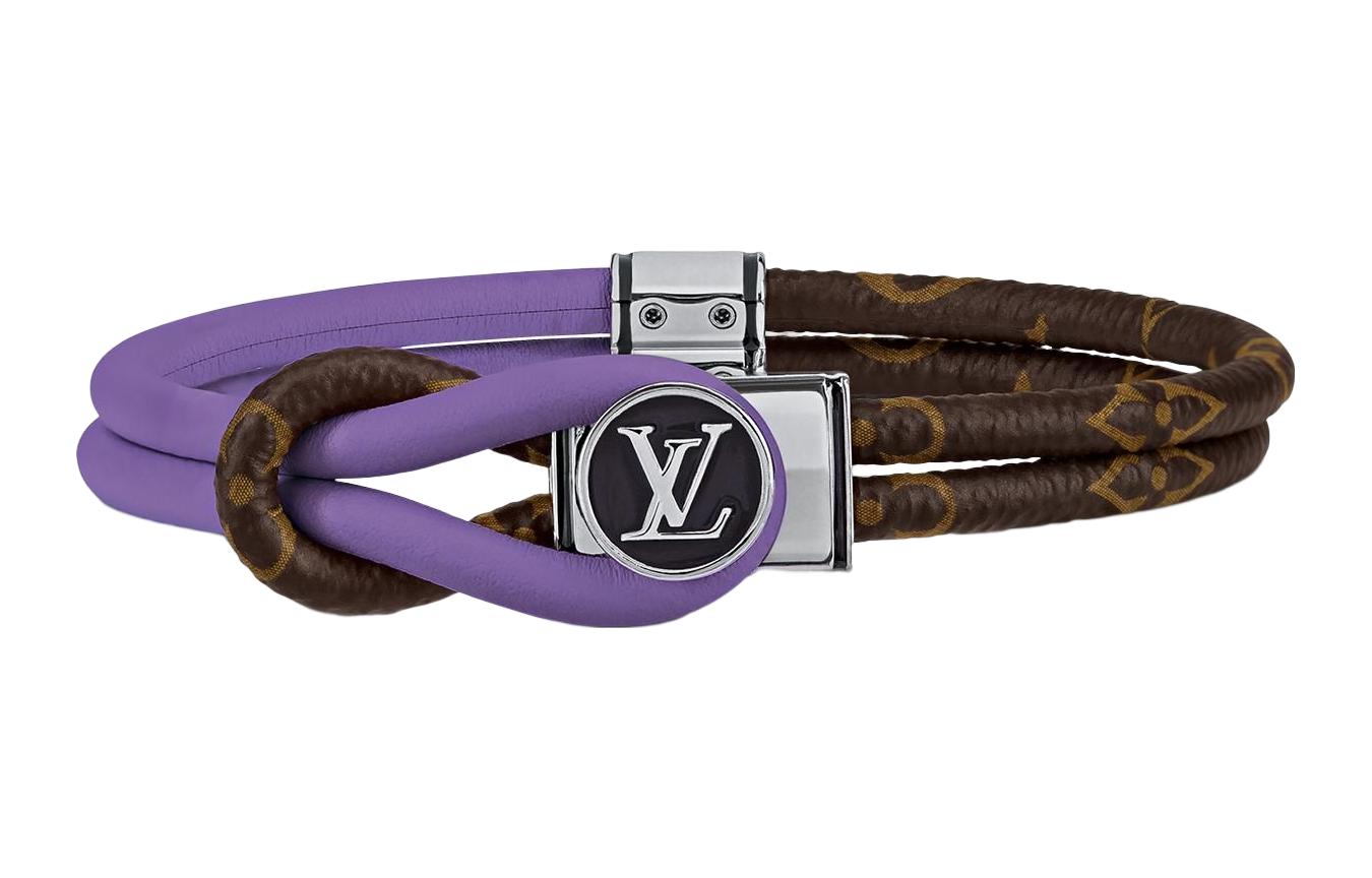 Order Pulsera LOUIS VUITTON Loop It Monogram Grabada Morado/Marrón Accesorio M8092D M8092E