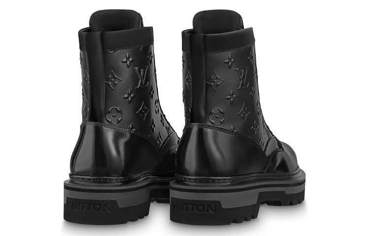 Shop Louis Vuitton Fashion Strap Bootie 'Hitam' Sepatu Boot Wanita 1A9FDL