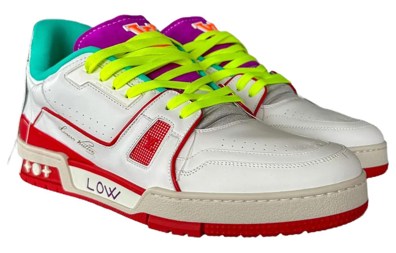 Lookbook 路易威登低帮系带休闲鞋 '白红绿' 1AAQ3U