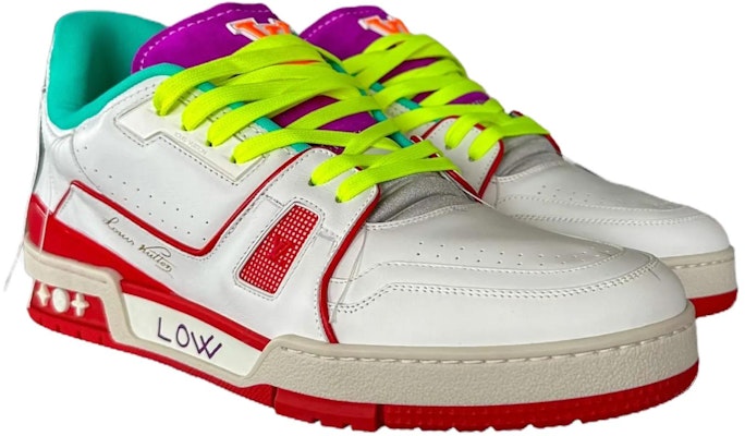 Louis Vuitton Low-Top Lace-Up Sneaker 'White Red Green' 1AAQ3U Lookbook Louis Vuitton Low-Top Lace-Up Sneaker 'White Red Green' 1AAQ3U