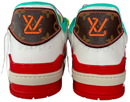 Louis Vuitton Low-Top Lace-Up Sneaker 'White Red Green' 1AAQ3U Shop Louis Vuitton Low-Top Lace-Up Sneaker 'White Red Green' 1AAQ3U