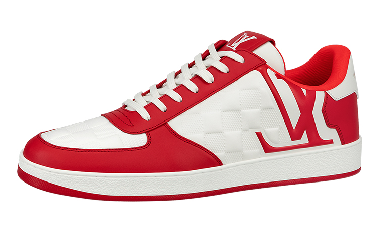 Louis Vuitton Low-Top Lace-Up Sneakers 'Red Calfskin' 1ABFEI