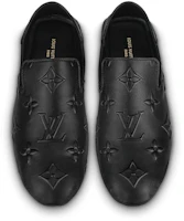 Shop Louis Vuitton Mule de Cuero Negro de Caña Baja 1AAN9J
