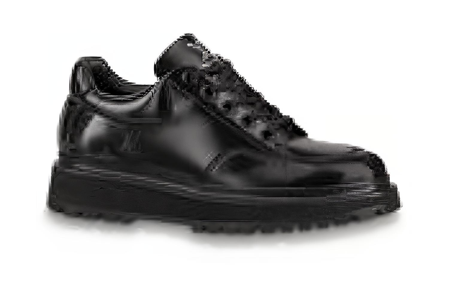 Order ルイ・ヴィトン レザーローカットスニーカー (黒) 1A8FTJ