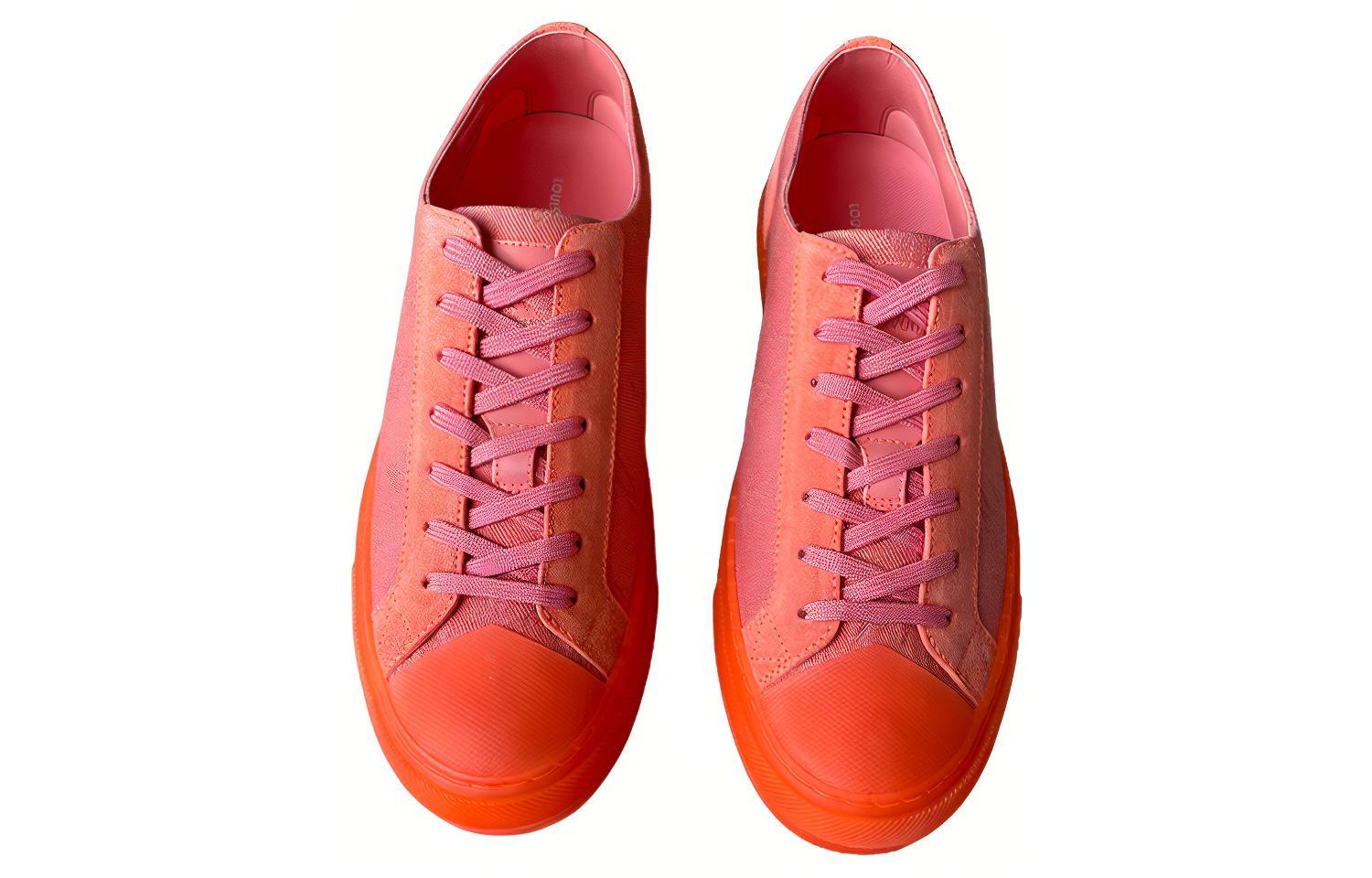 Lookbook LOUIS VUITTON 時尚百搭繫帶 低幫 板鞋 男款 橙色