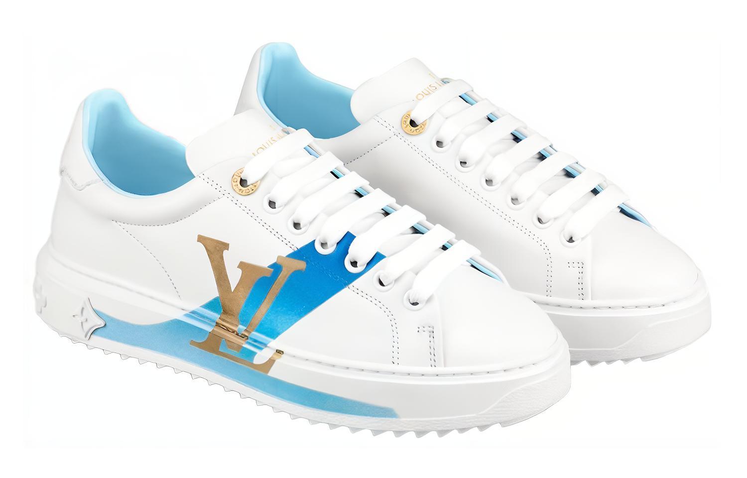 Order Louis Vuitton Lage Sneakers ''Wit Blauw'' 1A95C6